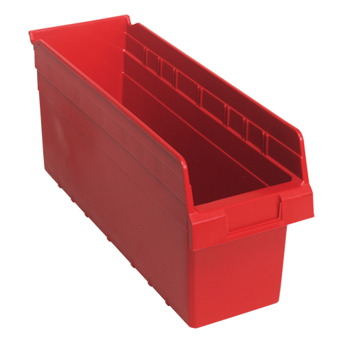 Bacs pour &eacute;tag&egrave;re Store-Max, 6-5/8" la x 8" H x 17-7/8" p, Rouge, Capacit&eacute; 56 lb Quali-T-Solutions