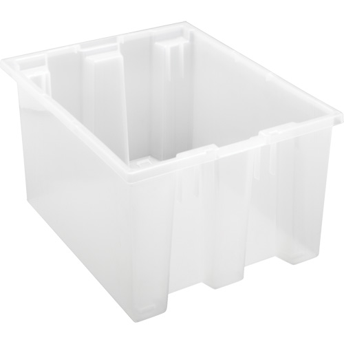Contenant robuste Stack & Nest, 10" x 15,5" x 19,5", Transparent Quali-T-Solutions