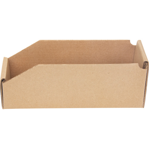 Boîtes profondes en carton ondul&eacute;, 3-3/4" la x 11-1/4" p x 4-1/2" h, Beige Quali-T-Solutions