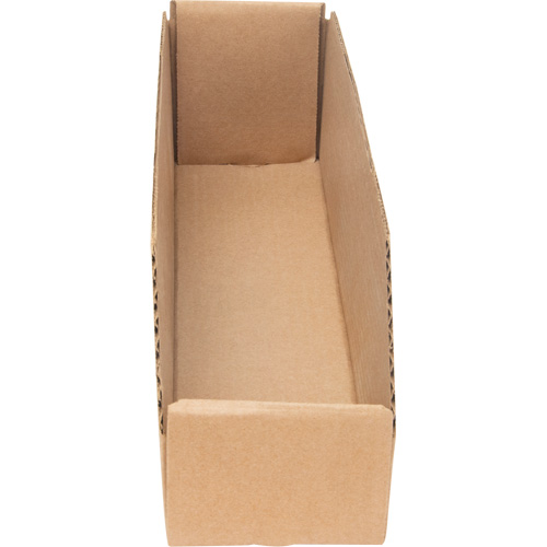 Deep Corrugated Parts Bins, 3-3/4" W x 17-1/4" D x 4-1/2" H, Beige Quali-T-Solutions