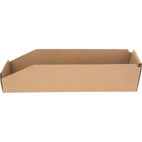 Deep Corrugated Parts Bins, 3-3/4" W x 17-1/4" D x 4-1/2" H, Beige Quali-T-Solutions