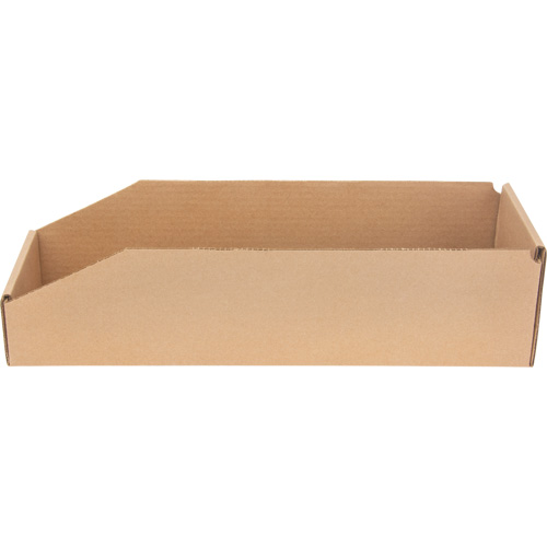 Deep Corrugated Parts Bins, 5-3/4" W x 17-1/4" D x 4-1/2" H, Beige Quali-T-Solutions