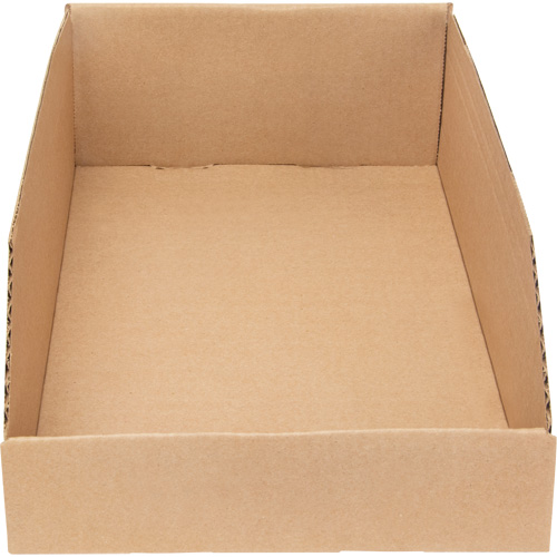 Boîtes profondes en carton ondul&eacute;, 9-3/4" la x 17-1/4" p x 4-1/2" h, Beige Quali-T-Solutions