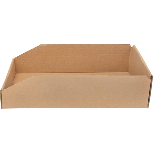 Boîtes profondes en carton ondul&eacute;, 9-3/4" la x 17-1/4" p x 4-1/2" h, Beige Quali-T-Solutions