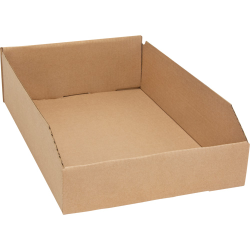 Boîtes profondes en carton ondul&eacute;, 11-3/4" la x 17-1/4" p x 4-1/2" h, Beige Quali-T-Solutions