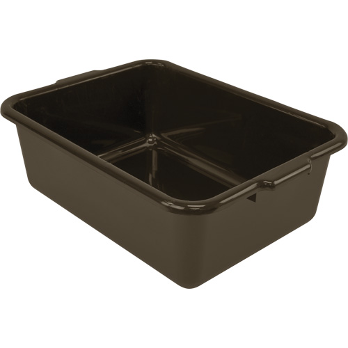 All-Purpose Flat-Bottom Storage Tub, 7" H x 15" D x 21" L, Plastic, Brown Quali-T-Solutions