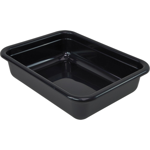 All-Purpose Flat-Bottom Storage Tub, 5" H x 17" D x 22" L, Plastic, Black Quali-T-Solutions
