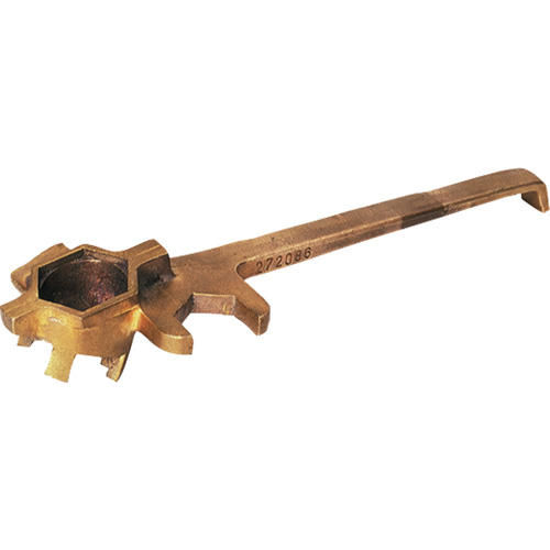 Deluxe Non-Sparking Drum Wrench, 1-1/4" Opening, 3-1/4" Handle, Bronze Alloy Quali-T-Solutions
