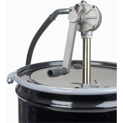 Pompes rotatives pour barils, Aluminium, Pour capacit&eacute; 15-55 gal., 6-3/4 oz par r&eacute;volution Quali-T-Solutions