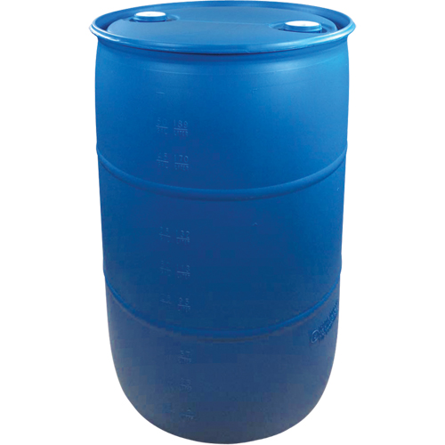 Barils en poly&eacute;thyl&egrave;ne, 55 gal. US (45 gal. imp.), Dessus ferm&eacute;, Bleu Quali-T-Solutions