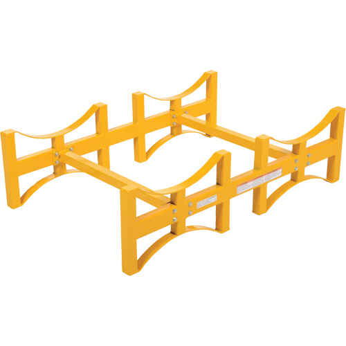 Porte-barils empilable en acier, 2 barils, Capacit&eacute; de 1600 lb, 45-1/2" la x 29-7/8" p x 12-3/4" h Quali-T-Solutions