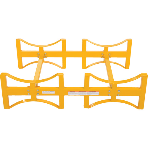 Porte-barils empilable en acier, 2 barils, Capacit&eacute; de 1600 lb, 45-1/2" la x 29-7/8" p x 12-3/4" h Quali-T-Solutions