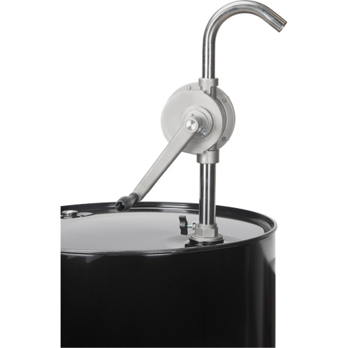Pompe rotative pour baril, Acier inoxydable, Pour capacit&eacute; 55 gal., 12 oz/course Quali-T-Solutions