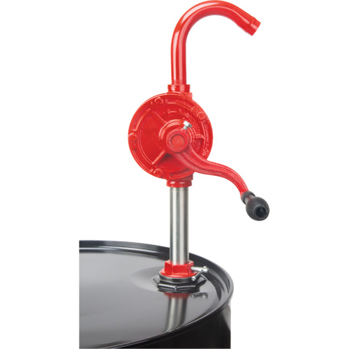Pompe rotative pour baril, Fonte/Acier, Pour capacit&eacute; 30-55 gal., 8 oz/course Quali-T-Solutions