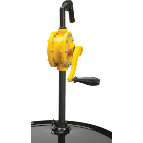 Pompe rotative pour baril, Polypropyl&egrave;ne, Pour capacit&eacute; 15 - 55 gal. US, 8 oz/course Quali-T-Solutions