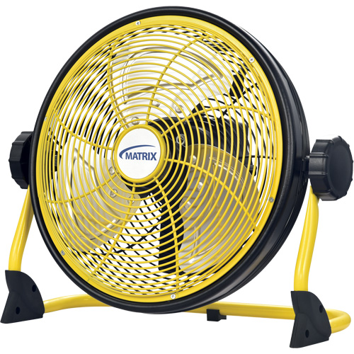 Ventilateur d'int&eacute;rieur/ext&eacute;rieur rechargeable avec port USB, Commercial, Variable vitesses, Diam&egrave;tre de 12" Quali-T-Solutions