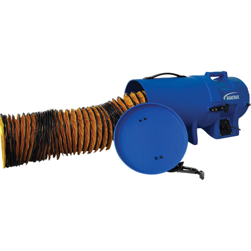 8" Air Blower with 15' Ducting & Canister, 1/4 HP, 816 CFM Quali-T-Solutions