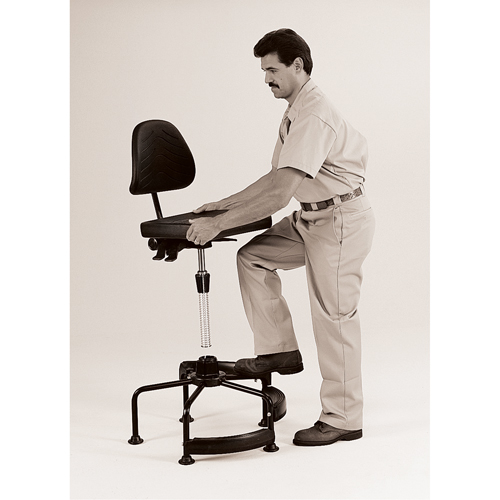 Industrial Stool, Stationary, Adjustable Height, 250 lbs. Capacity Quali-T-Solutions