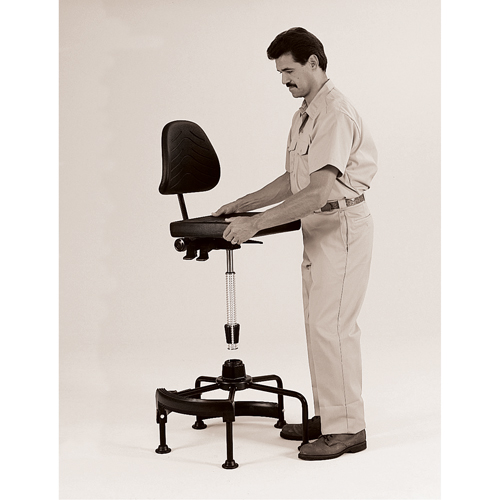 Industrial Stool, Stationary, Adjustable Height, 250 lbs. Capacity Quali-T-Solutions