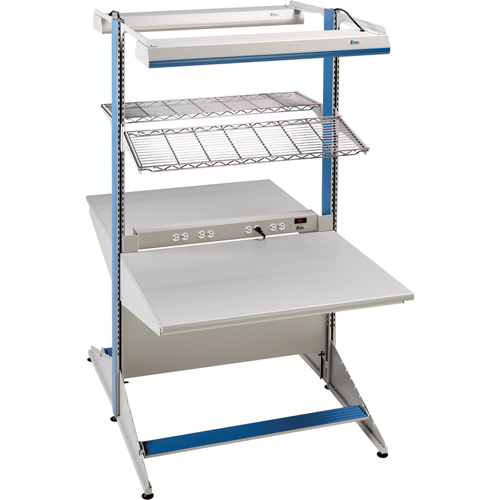 Postes de travail modulaires ergonomiques - Exemples de configurations - A-DC Ajouts de coin &agrave; deux c&ocirc;t&eacute;s, 36" la x 56" p x 84" h, Ajout de coin &agrave; deux c&ocirc;t&eacute;s Quali-T-Solutions