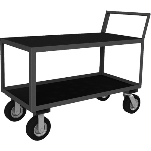 Low Profile Instrument Cart, 2 Tiers, 24-1/4" W x 39" D x 40-15/16" H, 1200 lbs. Cap. Quali-T-Solutions