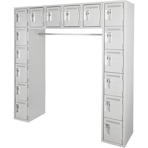 Assembled Archettes Clean Line Economy Lockers, 16 -tier, Bank of 3, 18" x 72" x 12", Steel Quali-T-Solutions