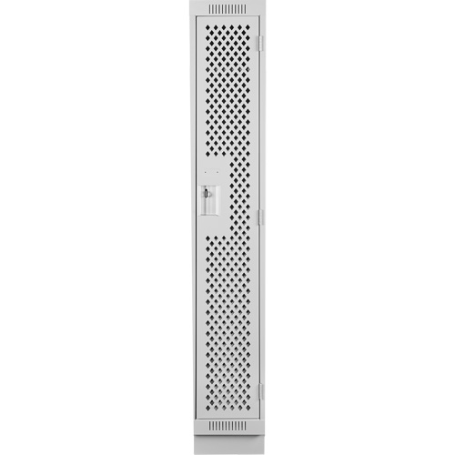 Clean Line Lockers, 12" x 15" x 76", Steel, Grey, Rivet (Assembled), Perforated Quali-T-Solutions