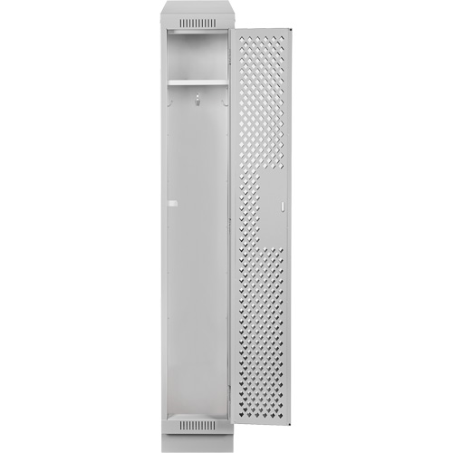 Clean Line Lockers, 12" x 15" x 82", Steel, Grey, Rivet (Assembled), Perforated Quali-T-Solutions