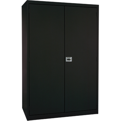 Armoires de rangement Hi-Boy profondes, Acier, 4 Tablettes, 72" h x 36" la x 24" P, Noir Quali-T-Solutions