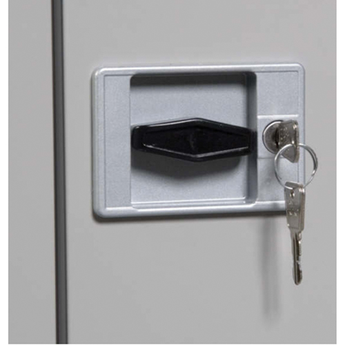 Deep Hi-Boy Storage Cabinet, Steel, 4 Shelves, 72" H x 36" W x 24" D, Charcoal Quali-T-Solutions