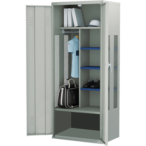 Casier pour &eacute;quipement, Acier, 36" la x 24" p x 72" h, Gris Quali-T-Solutions
