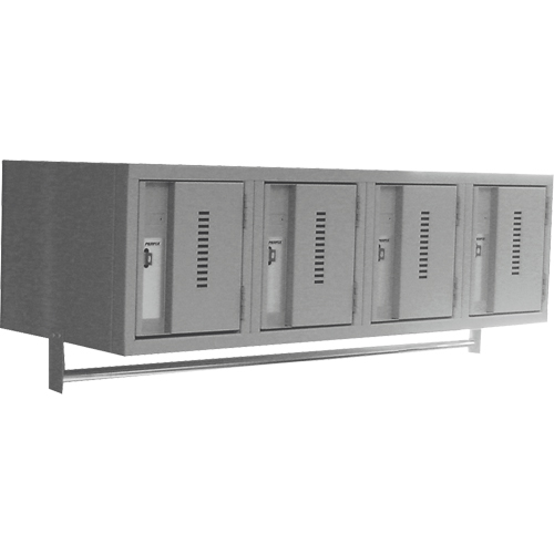 Casiers muraux robustes, Bloc de 4, 18" x 12" x 12", Acier Quali-T-Solutions
