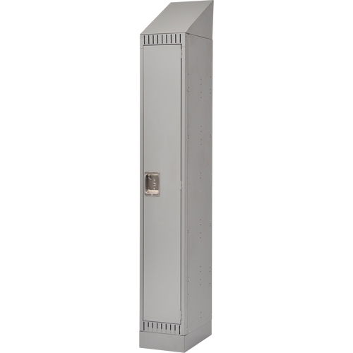 Lockers, 12" x 18" x 86", Steel, Grey, Knocked Down Quali-T-Solutions