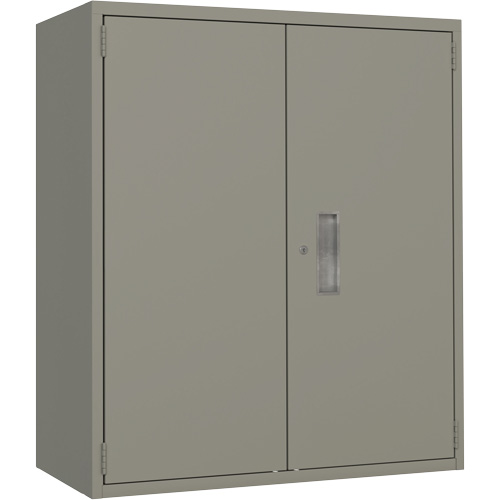 Armoire de rangement Lo-Boy, Acier, 2 Tablettes, 40" h x 36" la x 18" P, Gris Quali-T-Solutions