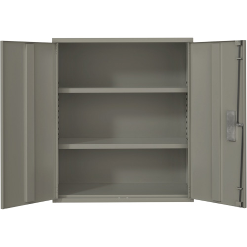 Armoire de rangement Lo-Boy, Acier, 2 Tablettes, 40" h x 36" la x 18" P, Gris Quali-T-Solutions