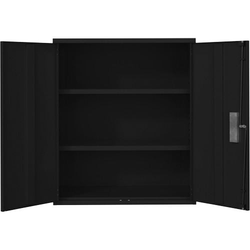 Armoire de rangement Lo-Boy, Acier, 2 Tablettes, 42" h x 36" la x 18" P, Noir Quali-T-Solutions