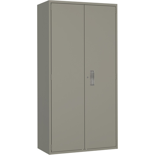 Wardrobe Storage Cabinet, Steel, 36" W x 18" D x 72" H, Grey Quali-T-Solutions