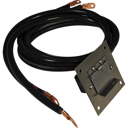 Panneau de douille polaris&eacute;e en acier inoxydable &agrave; brancher, 4 AWG, C&acirc;ble 5' Quali-T-Solutions