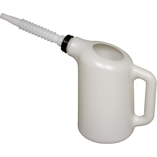 Oil Dispenser with White Spout, Plastic, 6 qt Capacity Quali-T-Solutions