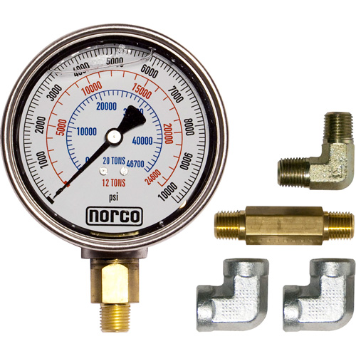 Hydraulic Gauge with Fittings, 4" , Bottom Mount, Analogue Quali-T-Solutions