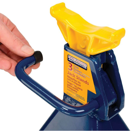 Jack Stand, Locking Handle/Ratchet, 3 tons Capacity, 19" H Quali-T-Solutions