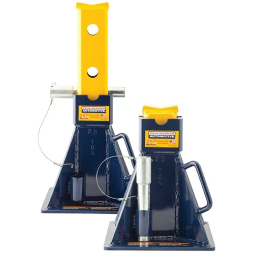 Chandelles de support pour v&eacute;hicule, Tige verrouillable, Capacit&eacute; de 25 tonnes Quali-T-Solutions