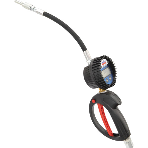 D&eacute;bitm&egrave;tre &eacute;lectronique de lubrifiant avec rallonge flexible &agrave; 90° Quali-T-Solutions