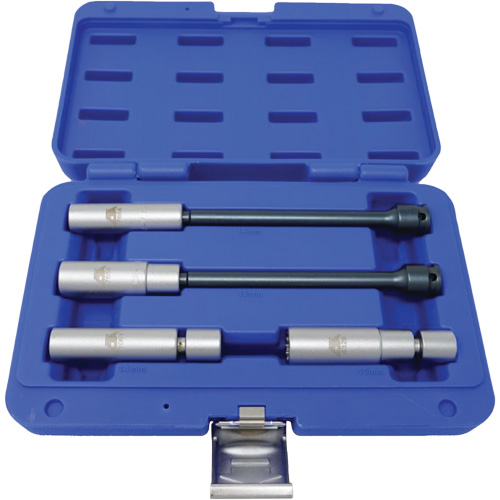 Jeu de douilles pivotantes pour bougie d'allumage Euro 4 mcx, Prise 3/8" Quali-T-Solutions