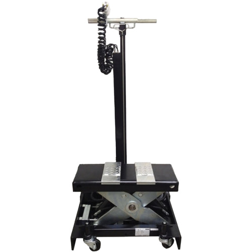 Cric de service de plancher &agrave; profil bas, 12 tonne(s) Capacit&eacute;, 7-1/2" Abaiss&eacute;e, 15" &eacute;lev&eacute;e, Air comprim&eacute;/hydraulique Quali-T-Solutions