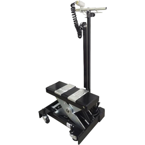 Cric de service de plancher &agrave; profil bas, 12 tonne(s) Capacit&eacute;, 7-1/2" Abaiss&eacute;e, 15" &eacute;lev&eacute;e, Air comprim&eacute;/hydraulique Quali-T-Solutions