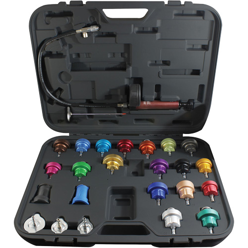 25-Piece Master Cooling System Pressure Test Kit Quali-T-Solutions