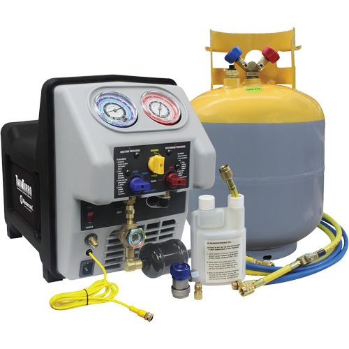 Twin Turbo Refrigerant Recovery System with 50 Lb DOT Tank Quali-T-Solutions
