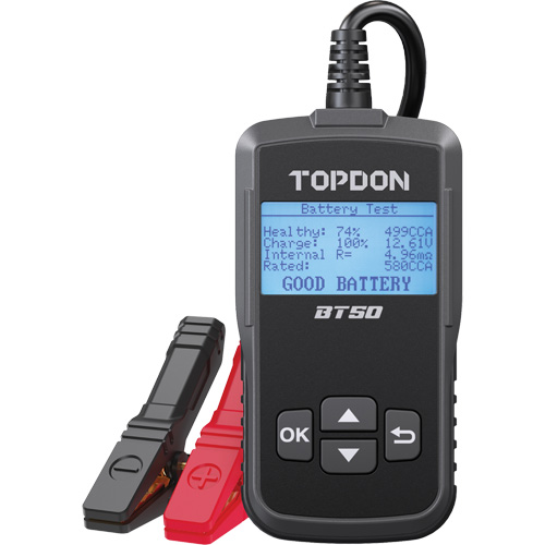 Testeur de batterie, de charge et de d&eacute;marrage BT50 avec imprimante Quali-T-Solutions