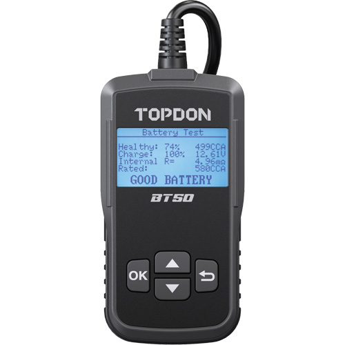 Testeur de batterie, de charge et de d&eacute;marrage BT50 avec imprimante Quali-T-Solutions